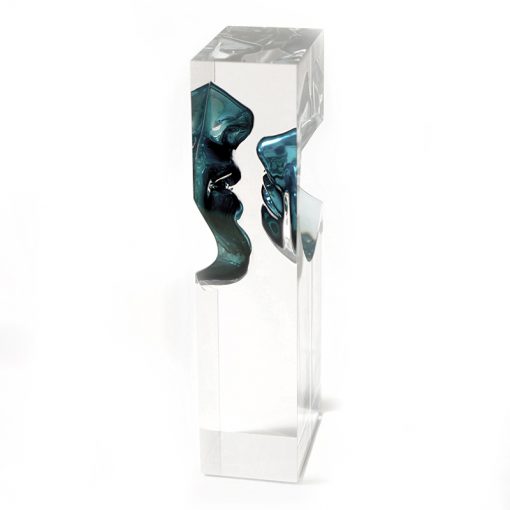 Escultura Preludio de Amor - Beijo Azul