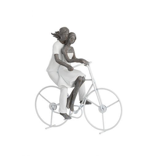 Escultura Casal na bike