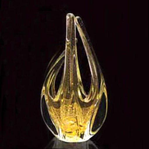 Escultura em Cristal Murano com ouro