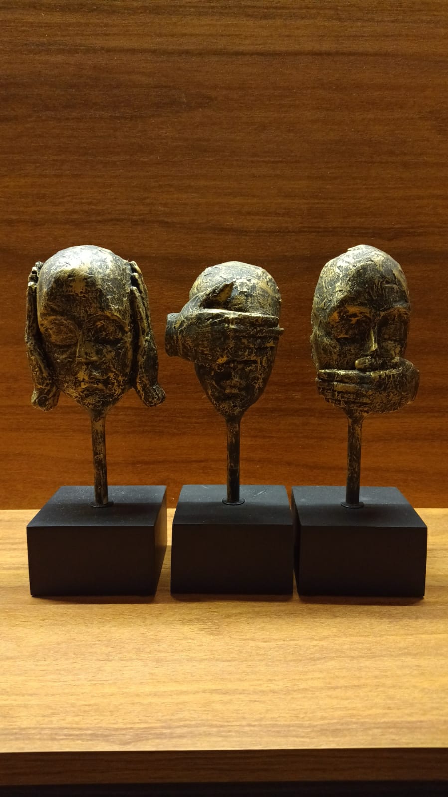 Escultura trio sabedoria mini